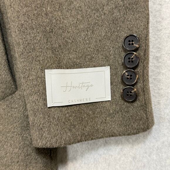 Olzen Heritage 100% Cashmere Coat Size M Lined Luxury Old Money Elevated Basic - Picture 5 of 16
